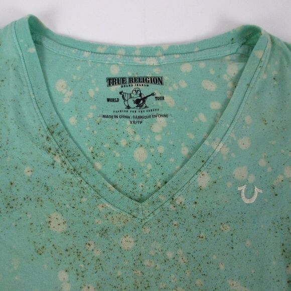 True Religion Green Tye-Dye T-Shirt Size XS - Picture 3 of 7
